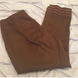 Jones New York Capri Pants, bead embellished cuff 8 44